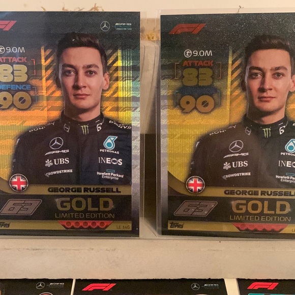 Mercedes | Russel GOLD Formula 1 Turbo Attax 2022 Mega Lot of 6 - Picture 3 of 5